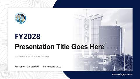 Indian Institute of Space Science and Technology Academic Presentation/Research Findings Report PPT Template