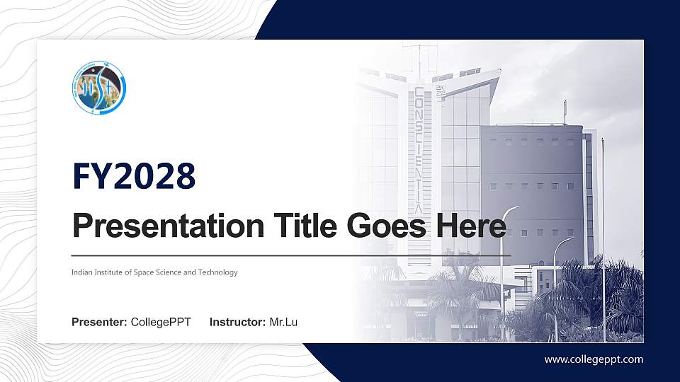 Indian Institute of Space Science and Technology Academic Presentation/Research Findings Report PPT Template16:9 ratio PPT effect preview image