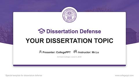 Amherst College Graduation Thesis Defense PPT Template