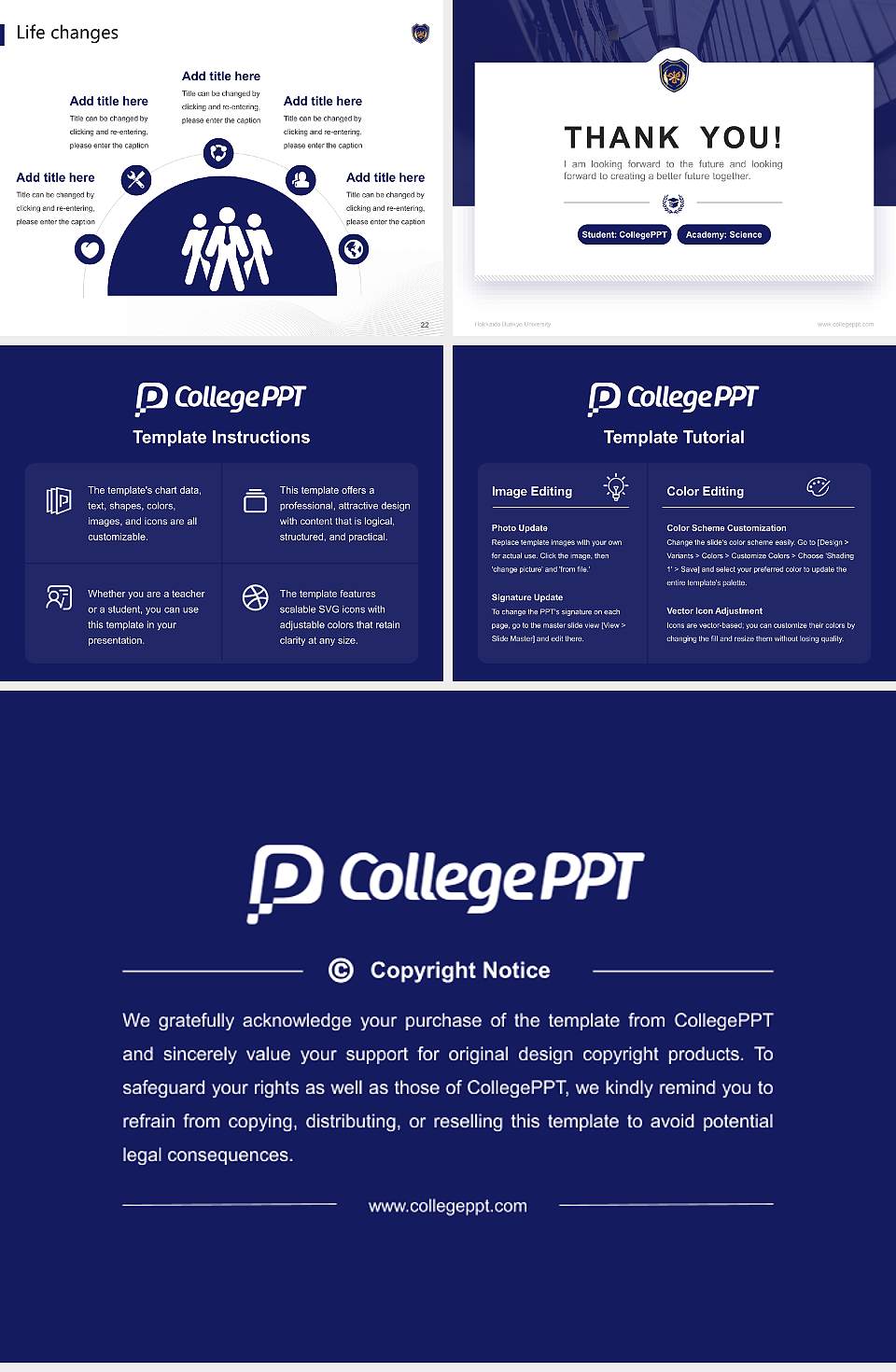 Hokkaido Bunkyo University National Scholarship Defense PPT Template4:3 ratio PPT effect preview image4