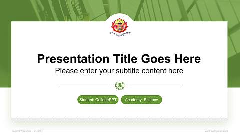 Gujarat Ayurveda University National Scholarship Defense PPT Template