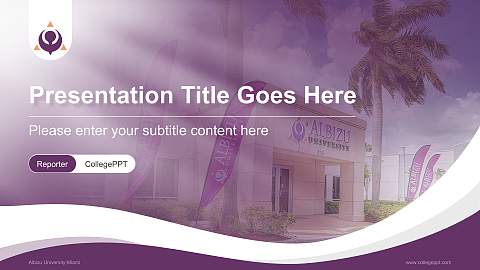 Albizu University-Miami Lecture Sharing and Networking Event PPT Template
