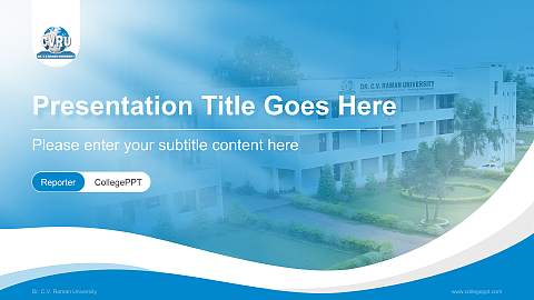 Dr. C.V. Raman University Lecture Sharing and Networking Event PPT Template