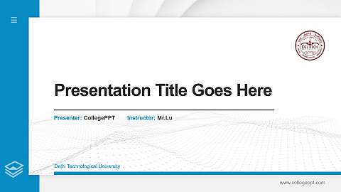 Delhi Technological University Thesis Proposal/Graduation Defense PPT Template