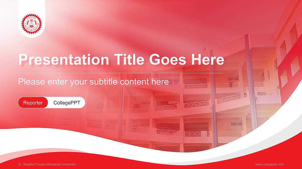 Dr. Shyama Prasad Mukherjee University Lecture Sharing and Networking Event PPT Template16:9 ratio PPT effect preview image