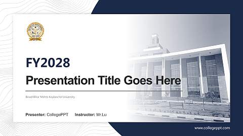 Binod Bihar Mahto Koylanchal University Academic Presentation/Research Findings Report PPT Template