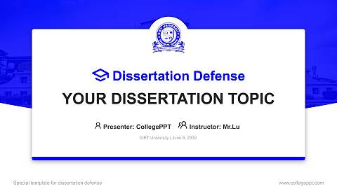 GIET University Graduation Thesis Defense PPT Template