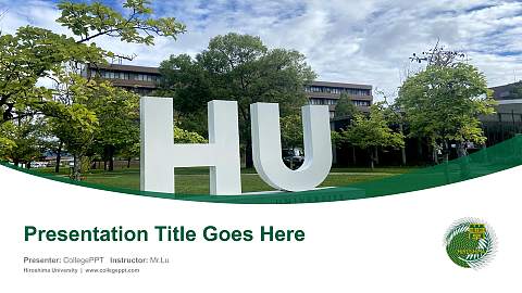 Hiroshima University Course/Courseware Creation PPT Template