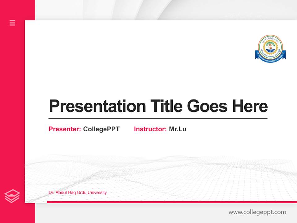 Dr. Abdul Haq Urdu University Thesis Proposal/Graduation Defense PPT Template4:3 ratio PPT effect preview image5