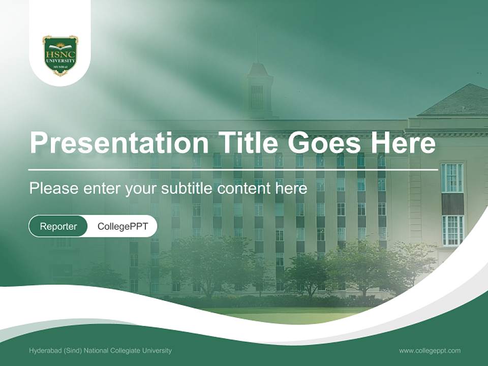 Hyderabad (Sind) National Collegiate University Lecture Sharing and Networking Event PPT Template4:3 ratio PPT effect preview image4