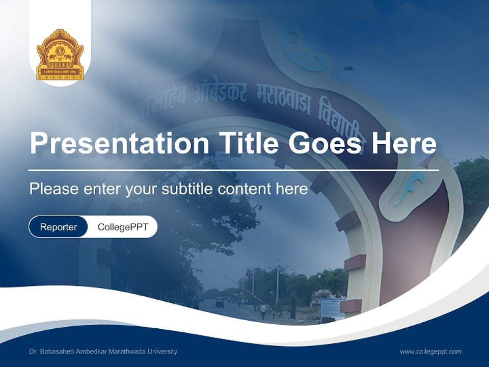 Dr. Babasaheb Ambedkar Marathwada University Lecture Sharing and Networking Event PPT Template4:3 ratio PPT effect preview image4