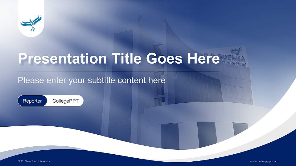 G.D. Goenka University Lecture Sharing and Networking Event PPT Template16:9 ratio PPT effect preview image