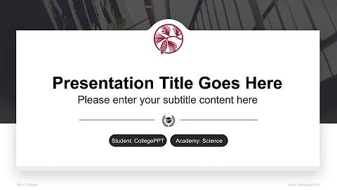 Alma College National Scholarship Defense PPT Template