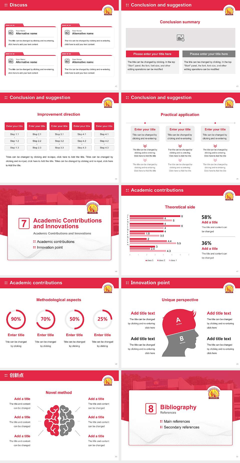 Children ‘s University Graduation Thesis Defense PPT Template4:3 ratio PPT effect preview image6