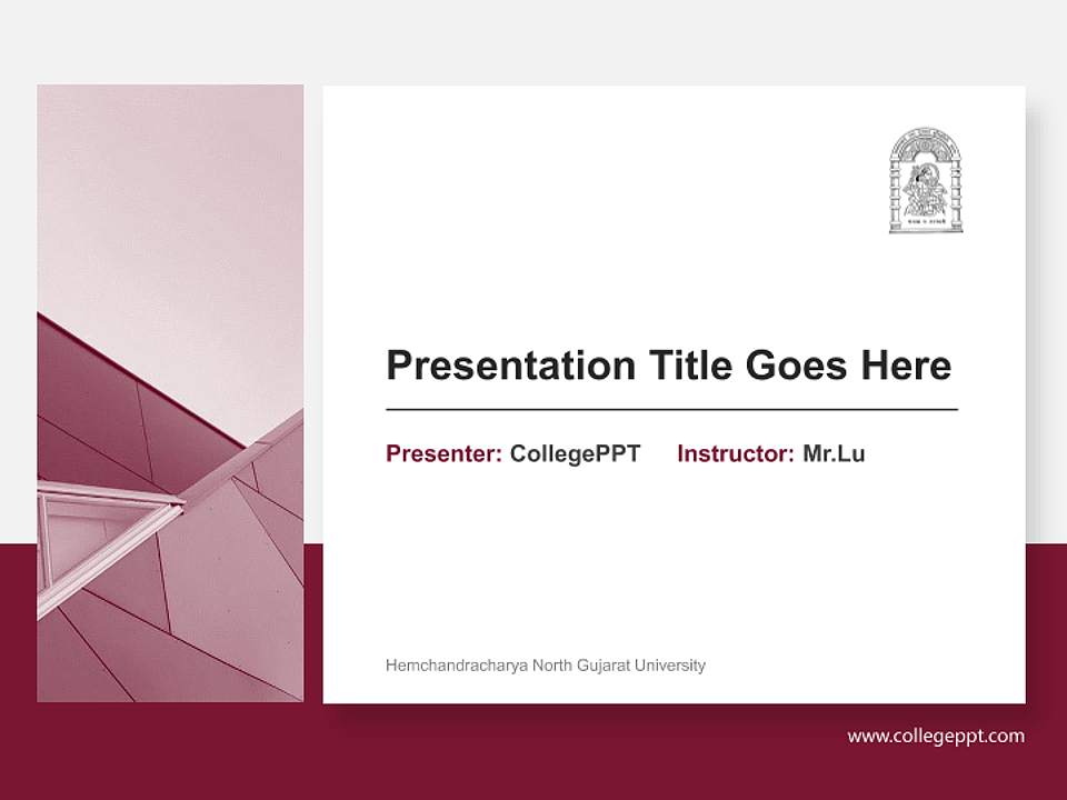 Hemchandracharya North Gujarat University General Purpose PPT Template4:3 ratio PPT effect preview image6