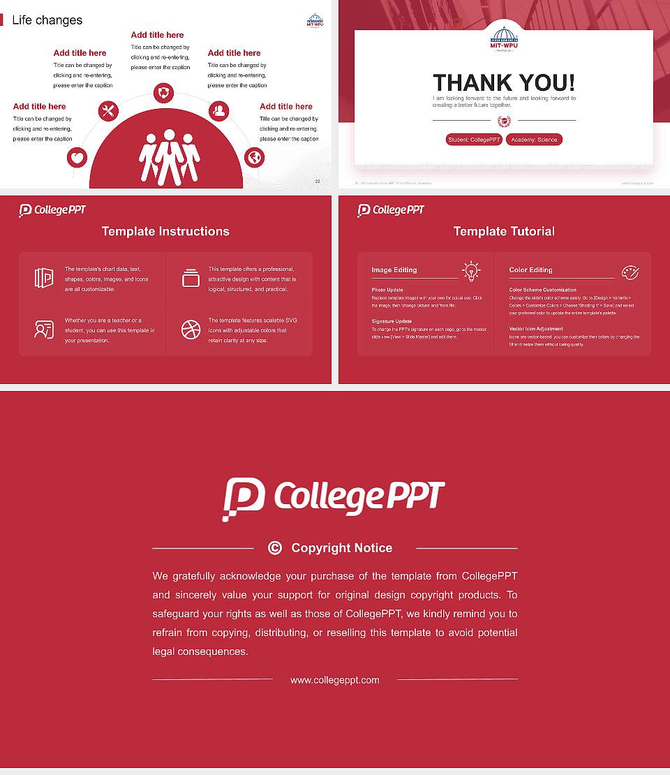 Dr. Vishwanath Karad MIT World Peace University National Scholarship Defense PPT Template16:9 ratio PPT effect preview image4