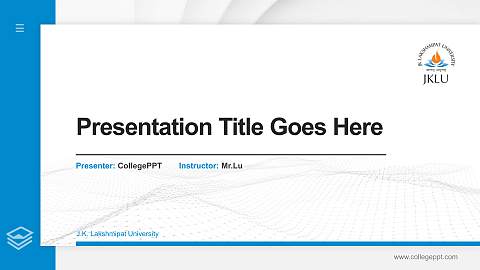 J.K. Lakshmipat University Thesis Proposal/Graduation Defense PPT Template