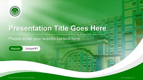 Diamond Harbour Women ‘s University Lecture Sharing and Networking Event PPT Template
