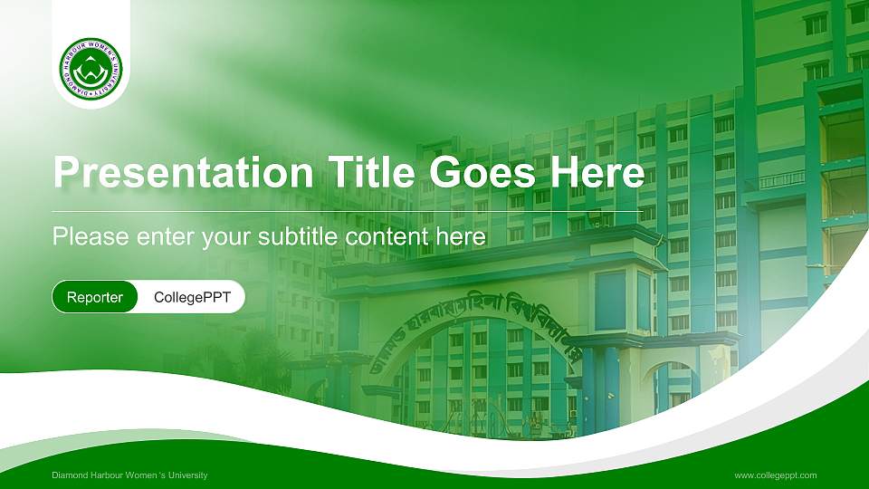 Diamond Harbour Women ‘s University Lecture Sharing and Networking Event PPT Template16:9 ratio PPT effect preview image