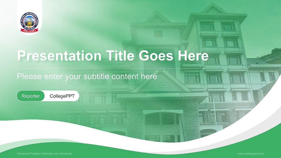 Himachal Pradesh National Law University Lecture Sharing and Networking Event PPT Template16:9 ratio PPT effect preview image