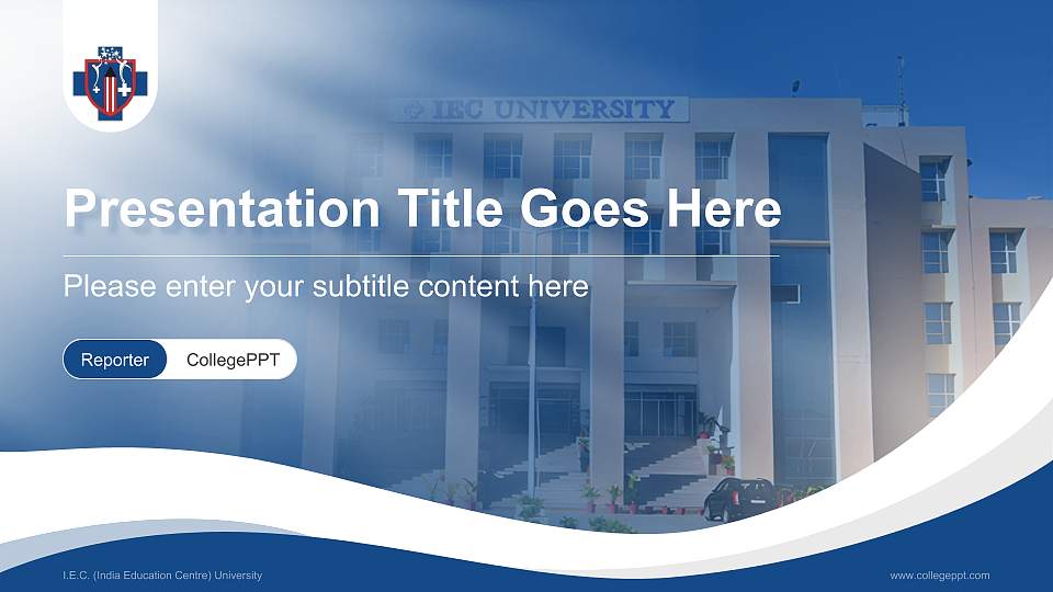 I.E.C. (India Education Centre) University Lecture Sharing and Networking Event PPT Template16:9 ratio PPT effect preview image