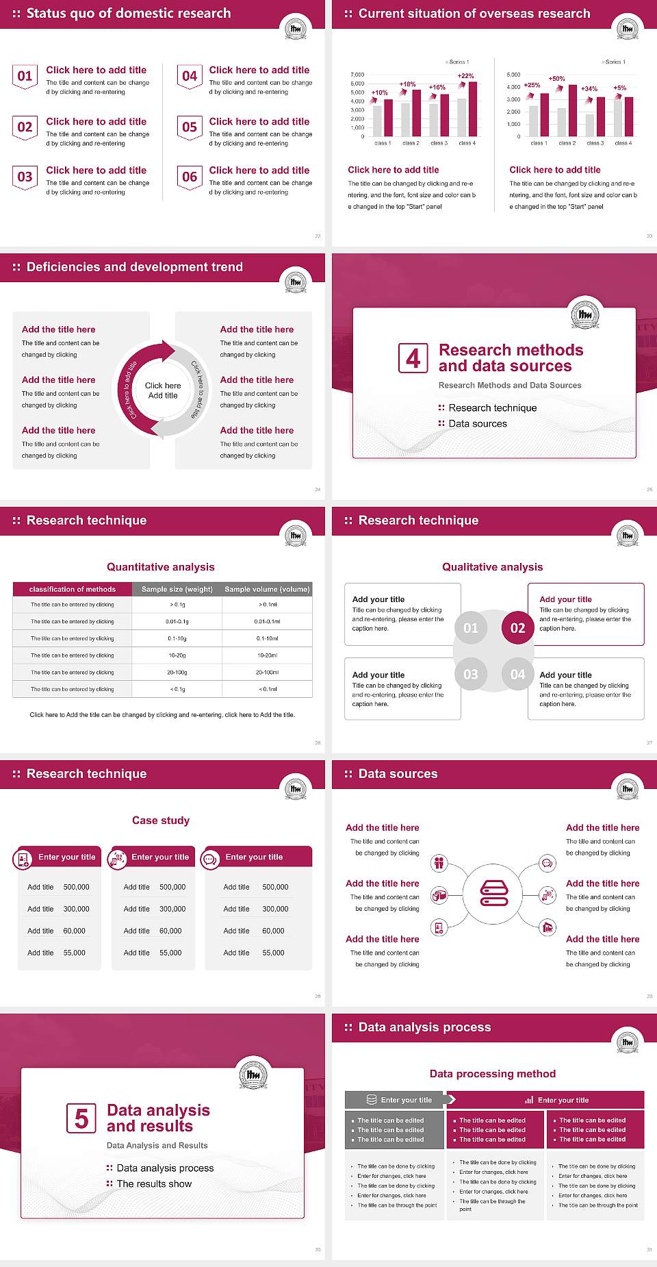 ITM-Vocational University Graduation Thesis Defense PPT Template4:3 ratio PPT effect preview image4