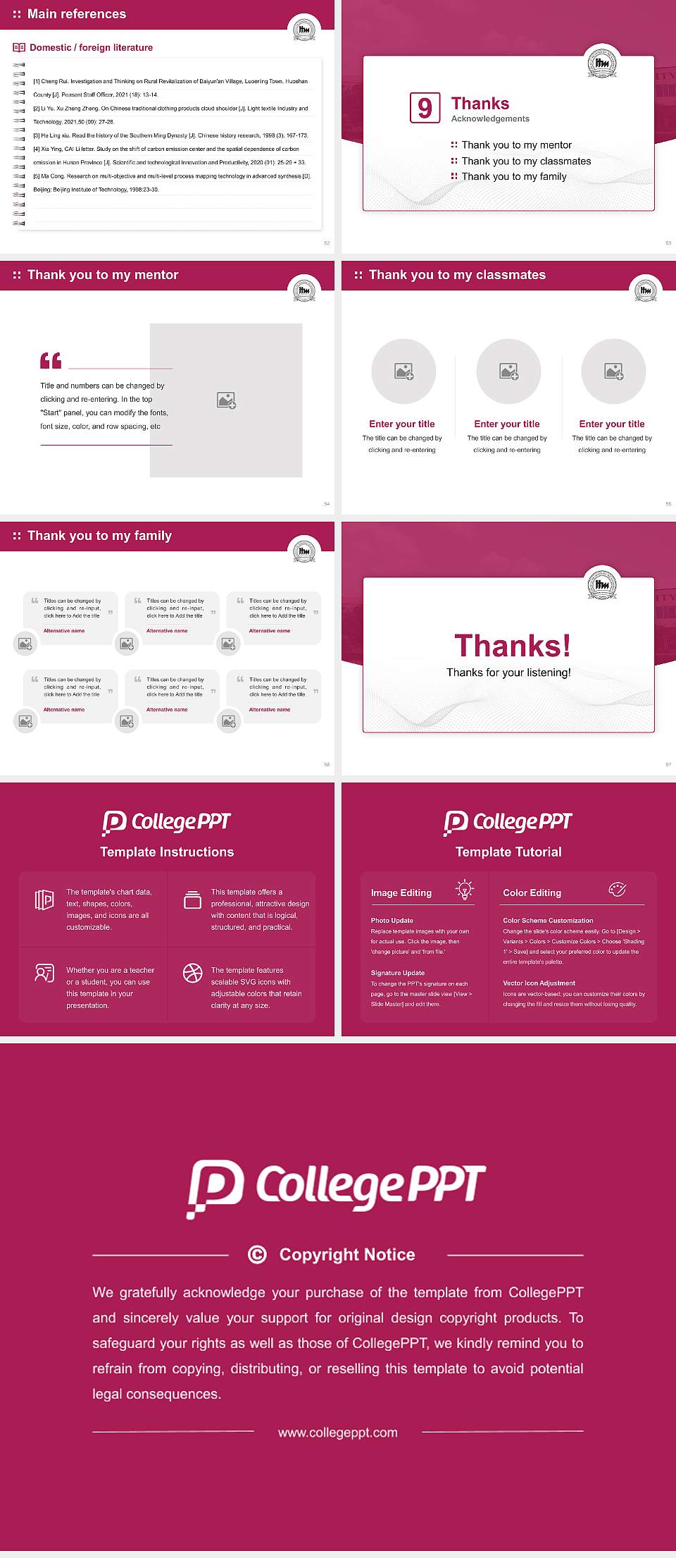 ITM-Vocational University Graduation Thesis Defense PPT Template4:3 ratio PPT effect preview image7