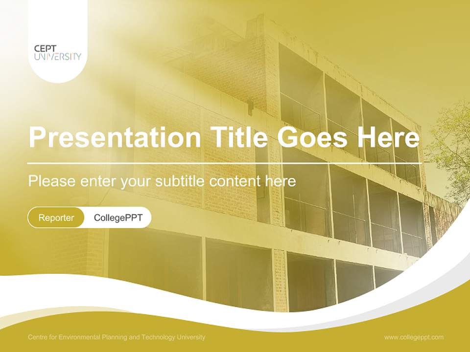 Centre for Environmental Planning and Technology University Lecture Sharing and Networking Event PPT Template4:3 ratio PPT effect preview image4