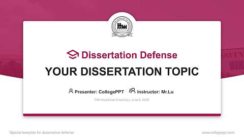 ITM-Vocational University Graduation Thesis Defense PPT Template