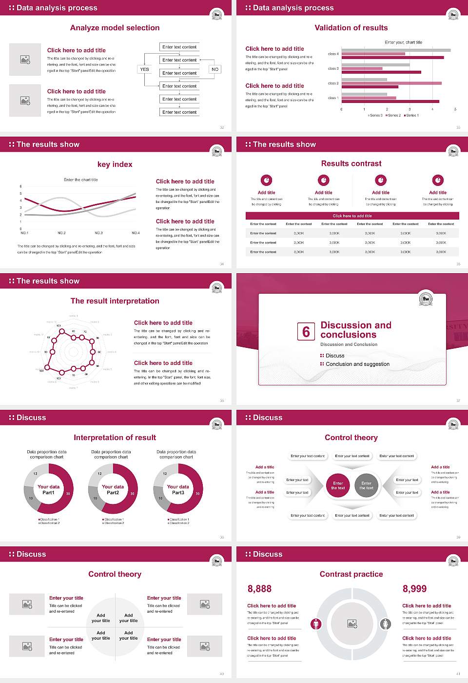 ITM-Vocational University Graduation Thesis Defense PPT Template16:9 ratio PPT effect preview image5
