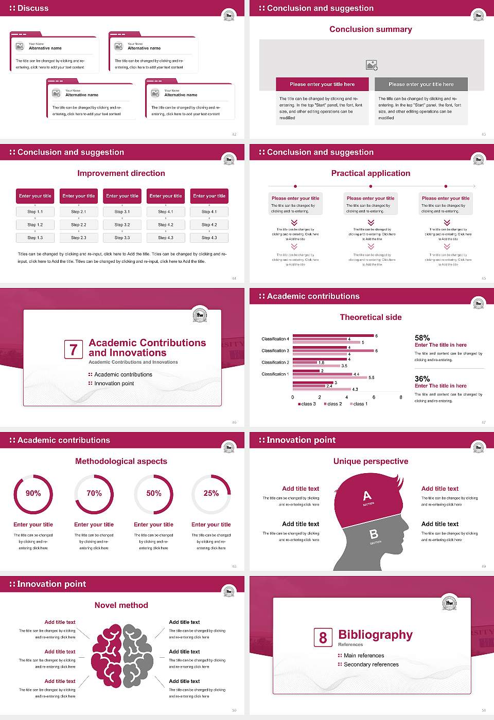 ITM-Vocational University Graduation Thesis Defense PPT Template16:9 ratio PPT effect preview image6