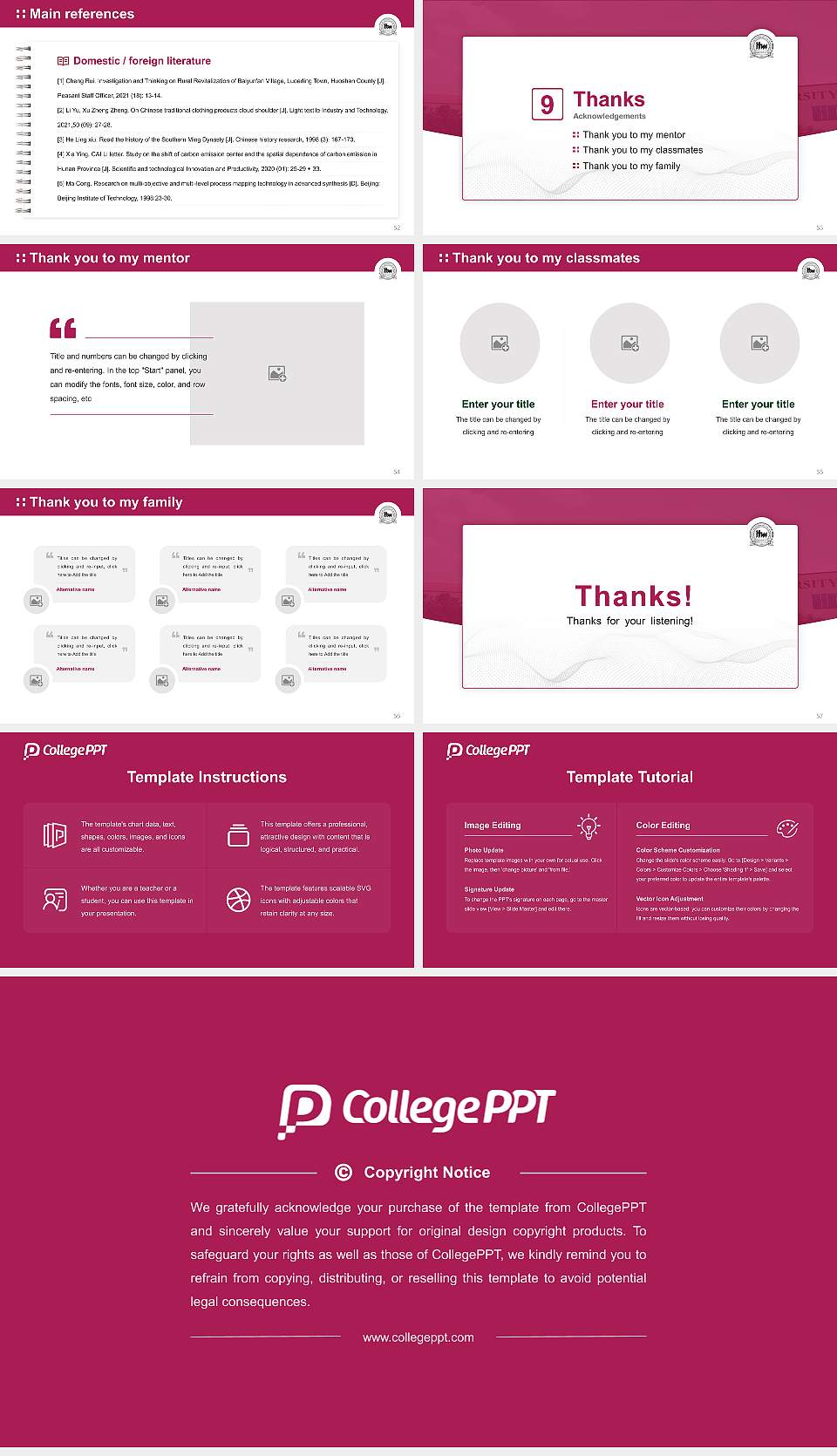 ITM-Vocational University Graduation Thesis Defense PPT Template16:9 ratio PPT effect preview image7