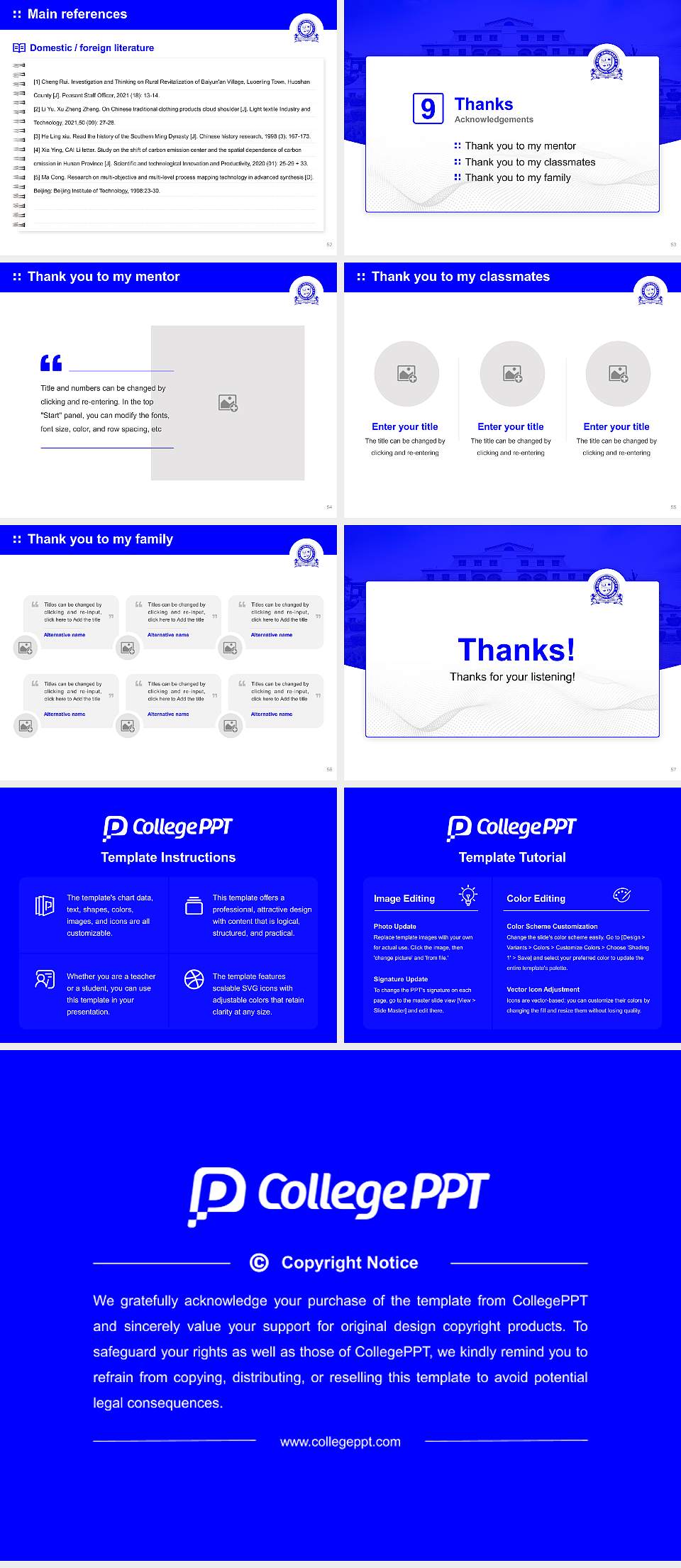 GIET University Graduation Thesis Defense PPT Template4:3 ratio PPT effect preview image7