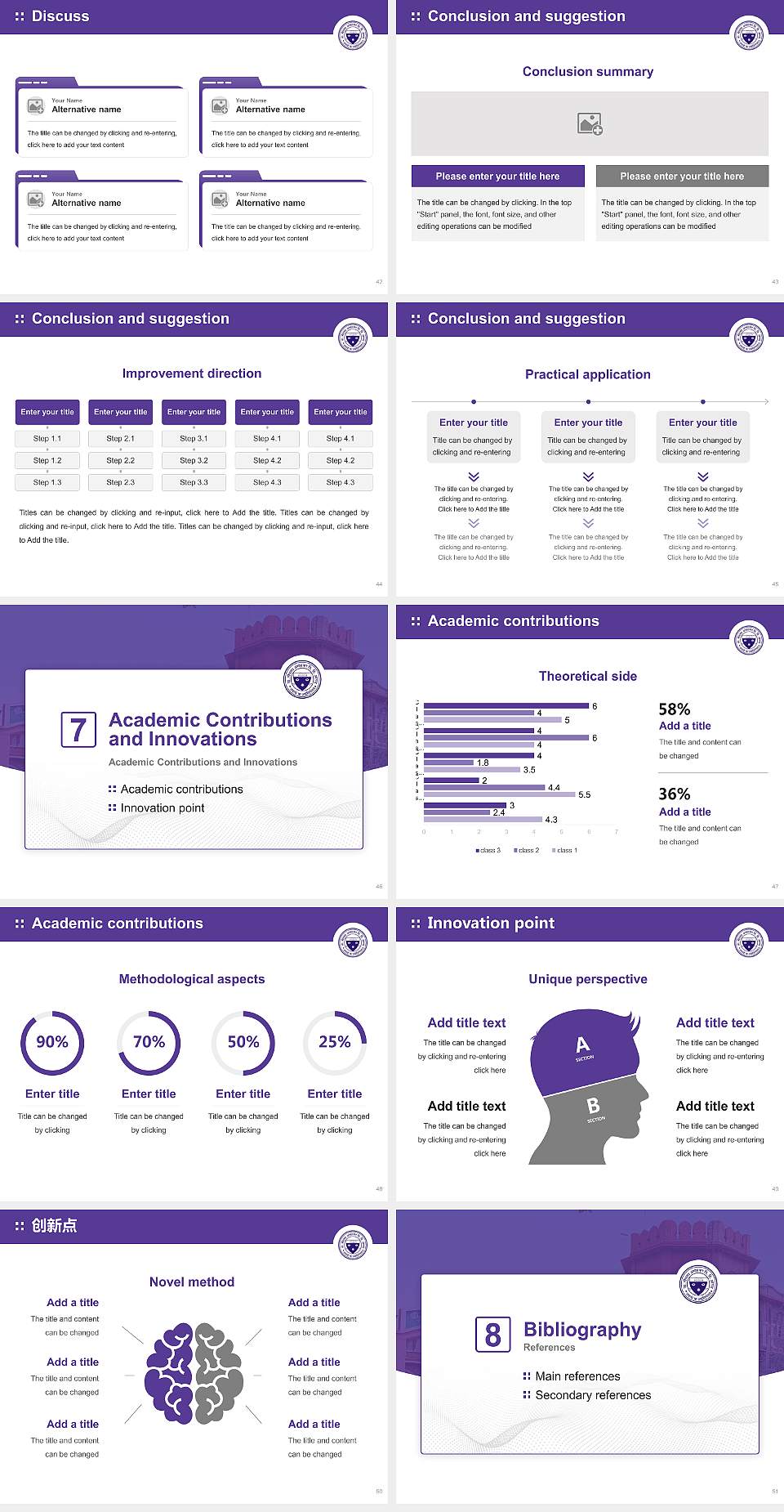 Dr Bhimrao Ambedkar University, Agra Graduation Thesis Defense PPT Template4:3 ratio PPT effect preview image6