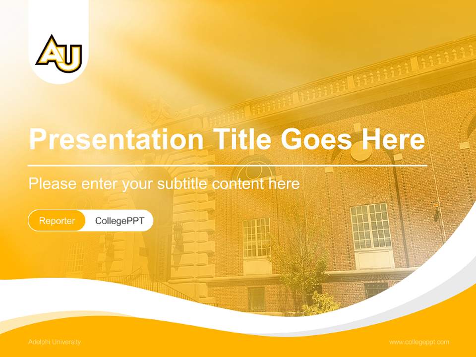 Adelphi University Lecture Sharing and Networking Event PPT Template4:3 ratio PPT effect preview image4