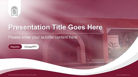 Hemchandracharya North Gujarat University Lecture Sharing and Networking Event PPT Template