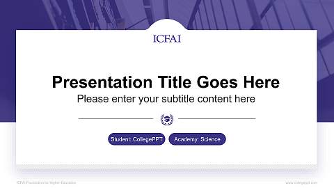 ICFAI Foundation for Higher Education National Scholarship Defense PPT Template