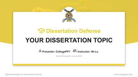 Bharati Vidyapeeth Graduation Thesis Defense PPT Template