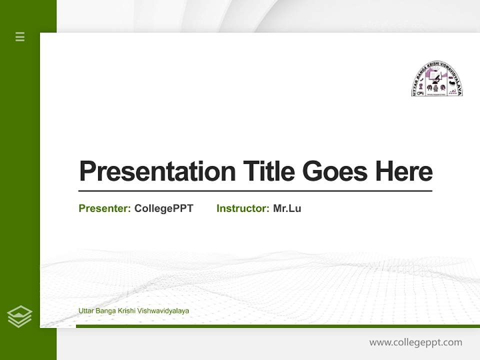 Uttar Banga Krishi Vishwavidyalaya Thesis Proposal/Graduation Defense PPT Template4:3 ratio PPT effect preview image5