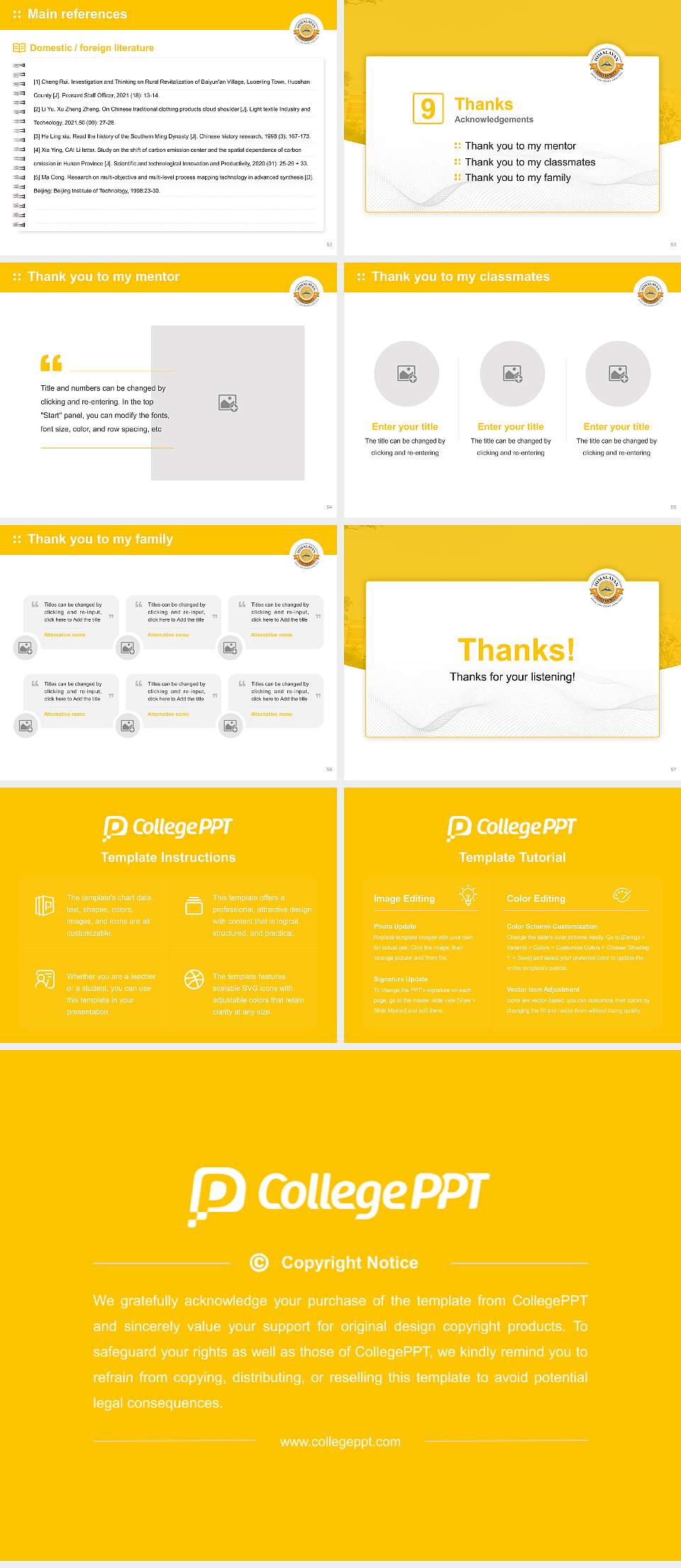 Himalayan University Graduation Thesis Defense PPT Template4:3 ratio PPT effect preview image7