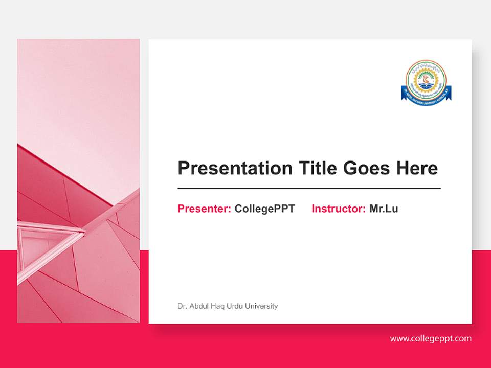 Dr. Abdul Haq Urdu University General Purpose PPT Template4:3 ratio PPT effect preview image6