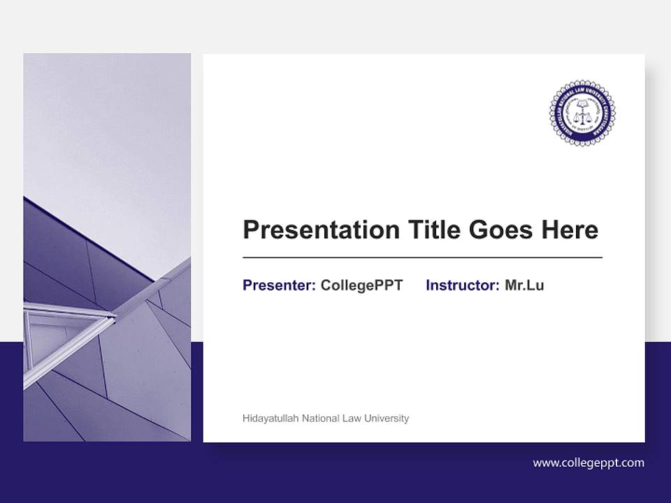 Hidayatullah National Law University General Purpose PPT Template4:3 ratio PPT effect preview image6