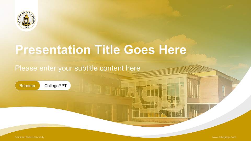 Alabama State University Lecture Sharing and Networking Event PPT Template16:9 ratio PPT effect preview image