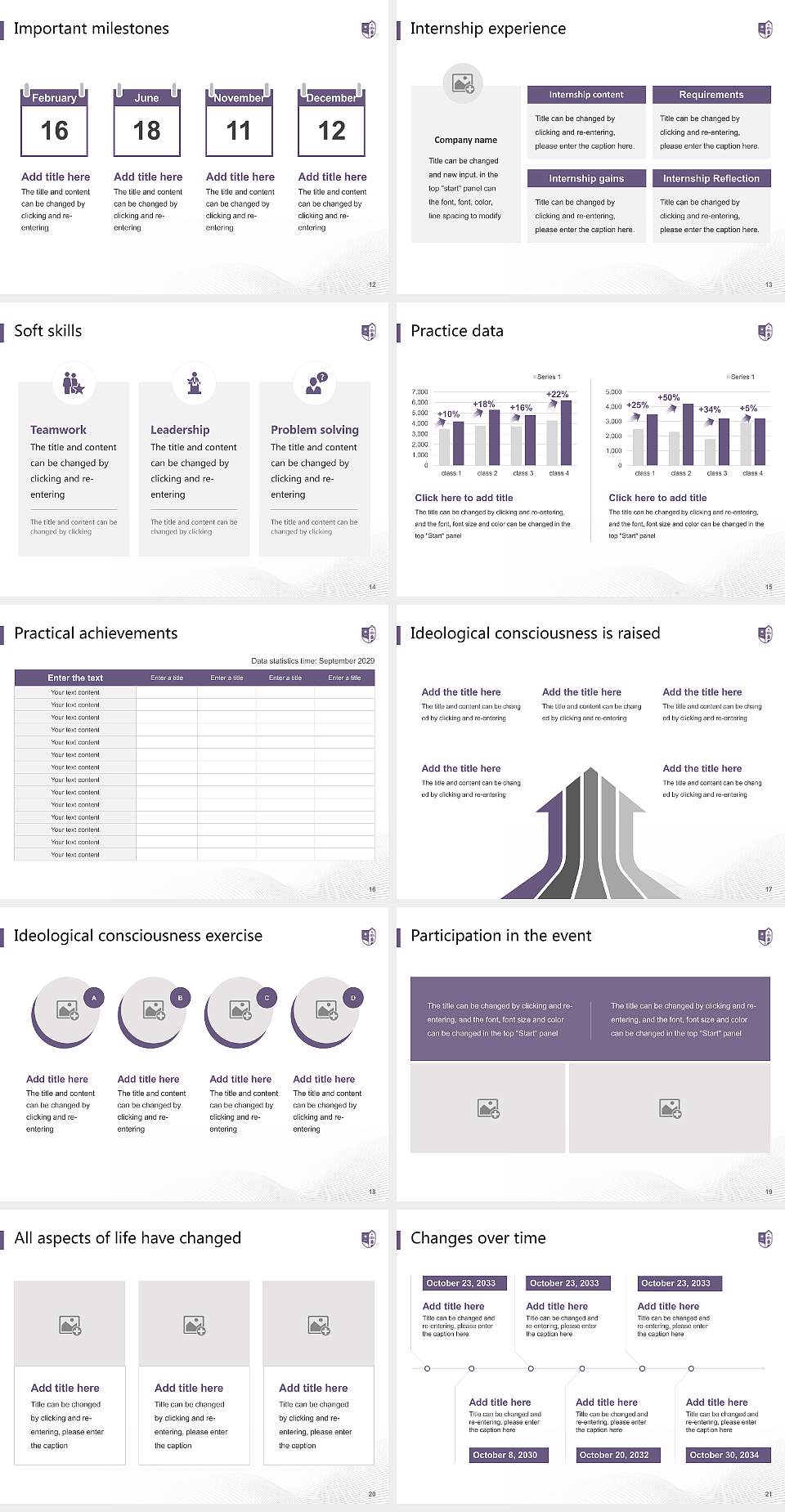 Alfred University National Scholarship Defense PPT Template4:3 ratio PPT effect preview image3