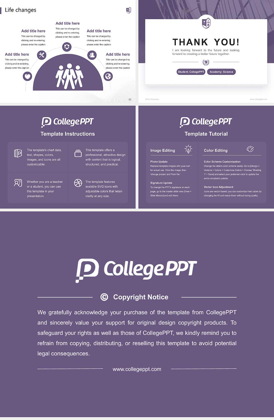 Alfred University National Scholarship Defense PPT Template4:3 ratio PPT effect preview image4