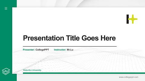 Hokuriku University Thesis Proposal/Graduation Defense PPT Template