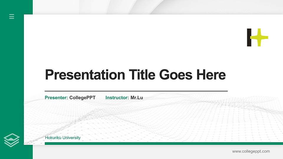 Hokuriku University Thesis Proposal/Graduation Defense PPT Template16:9 ratio PPT effect preview image
