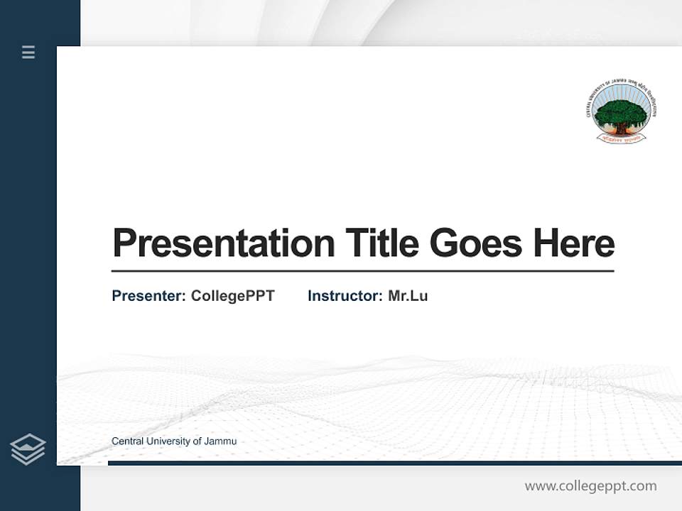 Central University of Jammu Thesis Proposal/Graduation Defense PPT Template4:3 ratio PPT effect preview image5