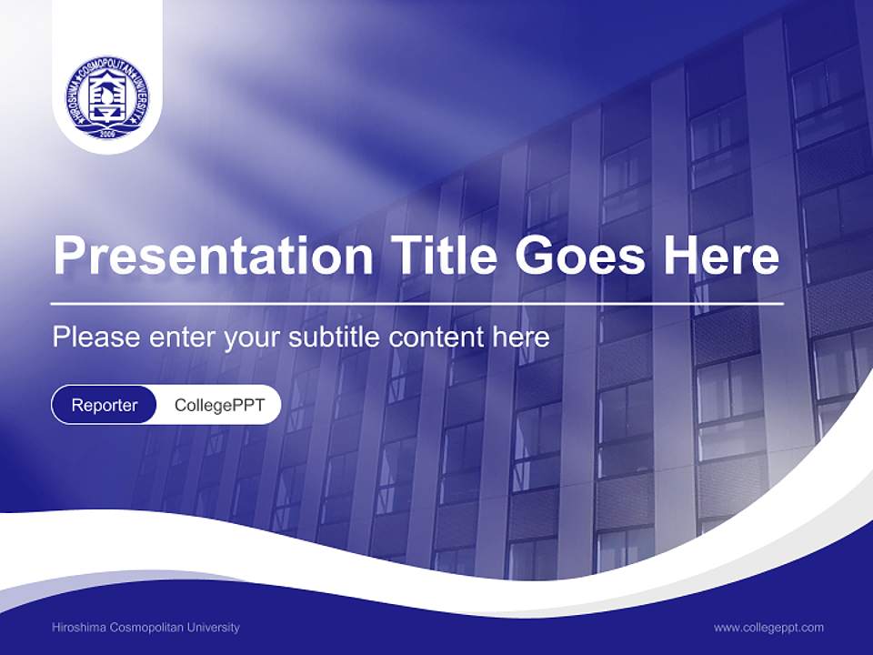 Hiroshima Cosmopolitan University Lecture Sharing and Networking Event PPT Template4:3 ratio PPT effect preview image4