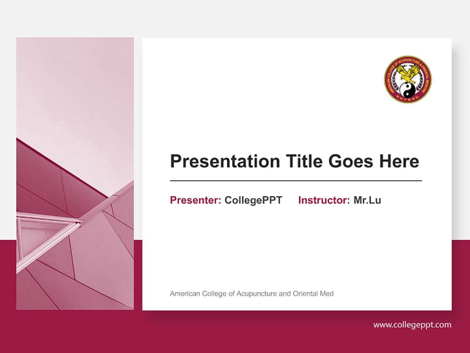 American College of Acupuncture and Oriental Med General Purpose PPT Template4:3 ratio PPT effect preview image6